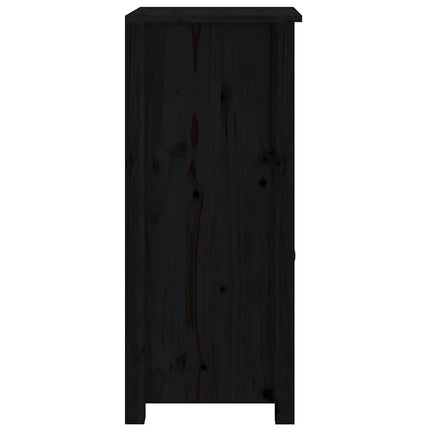 skænke 2 stk. 40x35x80 cm massivt fyrretræ sort