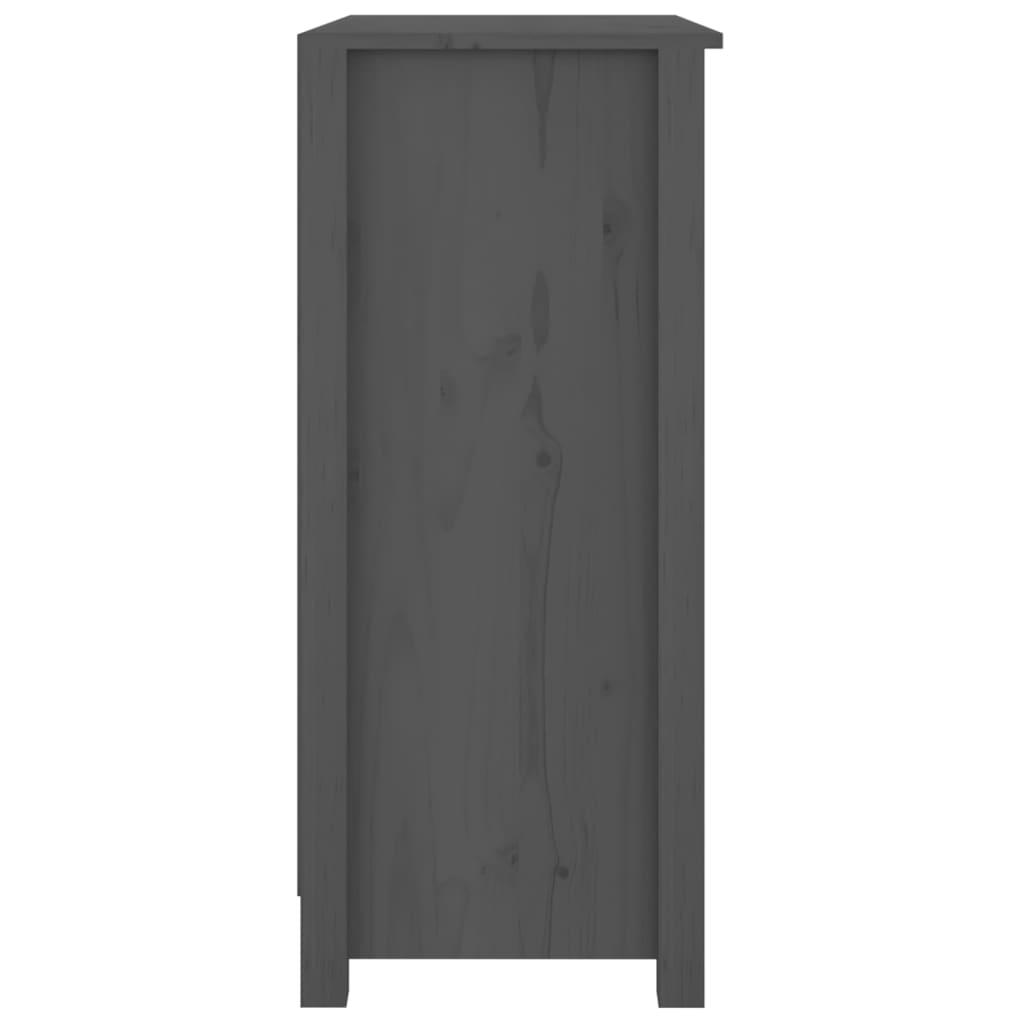 skænk 70x35x80 cm massivt fyrretræ grå