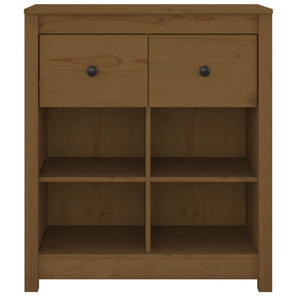 skænk 70x35x80 cm massivt fyrretræ gyldenbrun