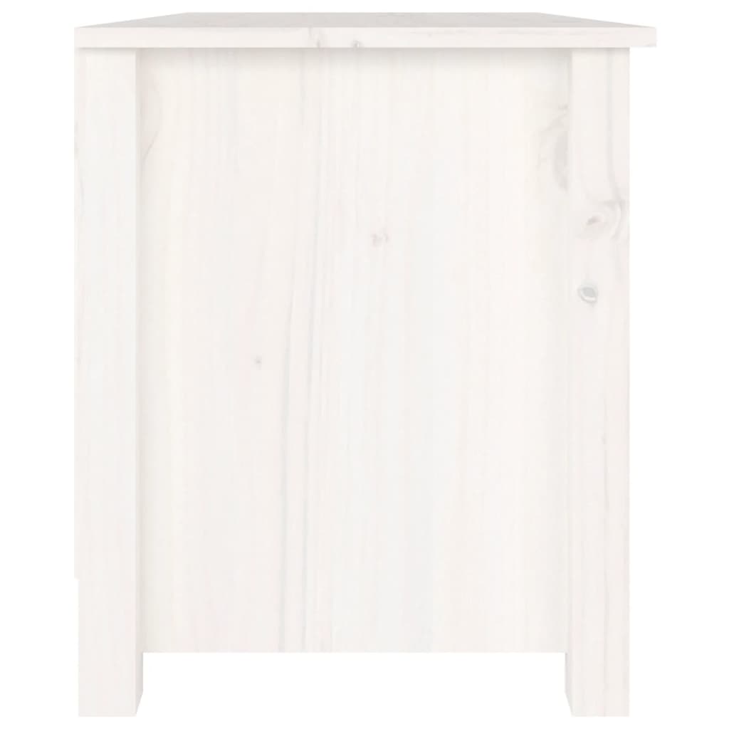 skobænk 70x38x45,5 cm massivt fyrretræ hvid