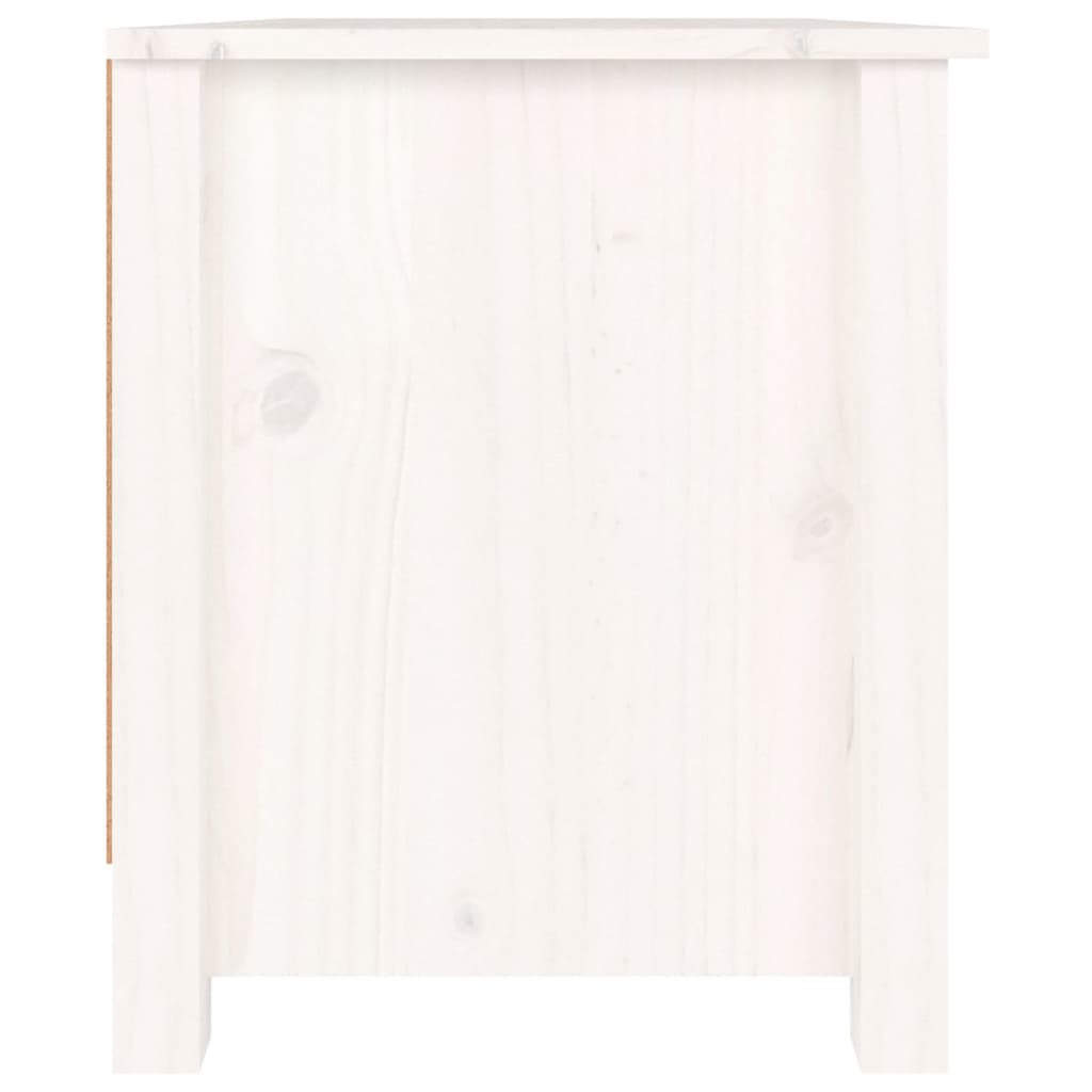 skoskab 70x38x45,5 cm massivt fyrretræ hvid