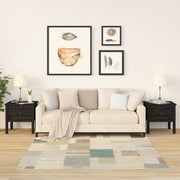 sideborde 2 stk. 50x50x49 cm massivt fyrretræ sort