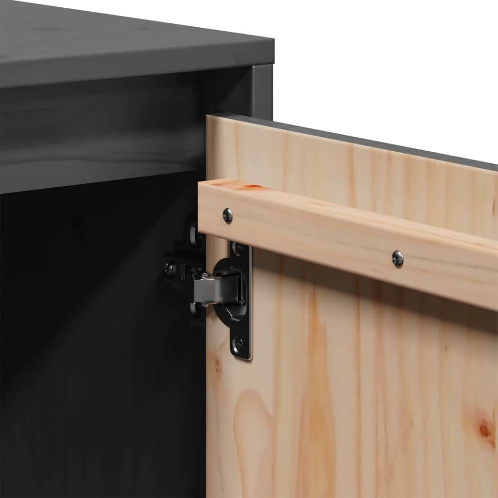 tv-bord 74x35x44 cm massivt fyrretræ grå