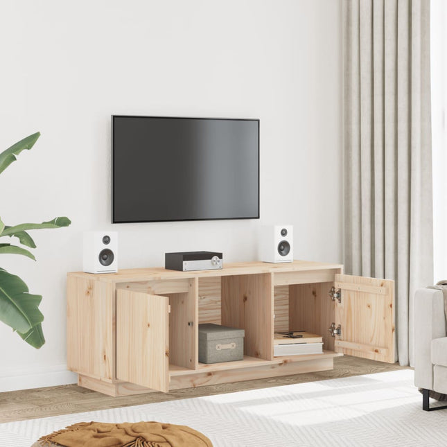 tv-bord 110,5x35x44 cm massivt fyrretræ
