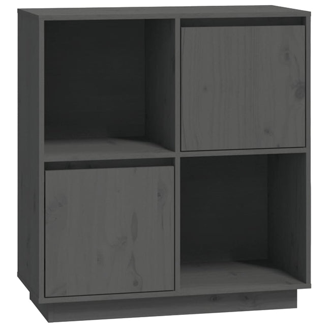 skænk 74x35x80 cm massivt fyrretræ grå