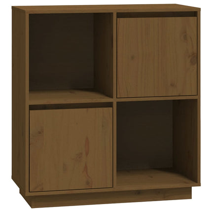 skænk 74x35x80 cm massivt fyrretræ gyldenbrun