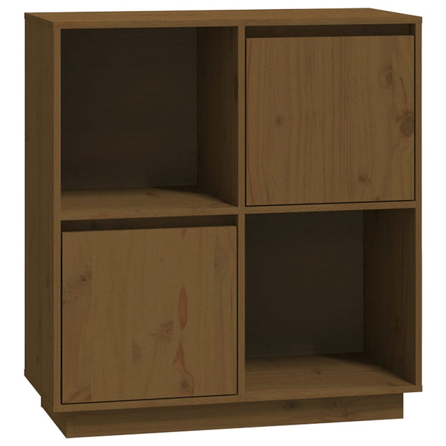 skænk 74x35x80 cm massivt fyrretræ gyldenbrun