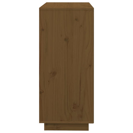 skænk 74x35x80 cm massivt fyrretræ gyldenbrun