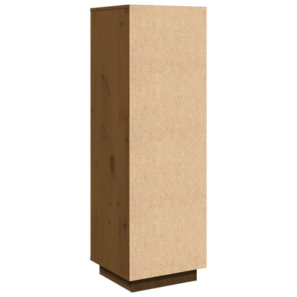 højskab 38x35x117 cm massivt fyrretræ gyldenbrun