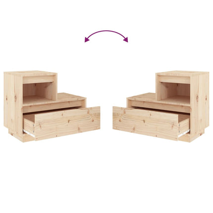 sengebord 60x34x51 cm massivt fyrretræ