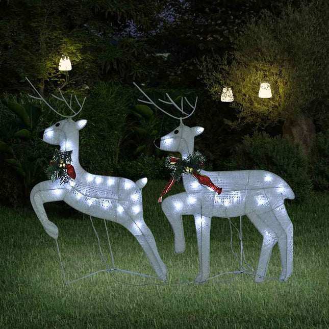 julerensdyr 2 stk. 40 LED'er hvid