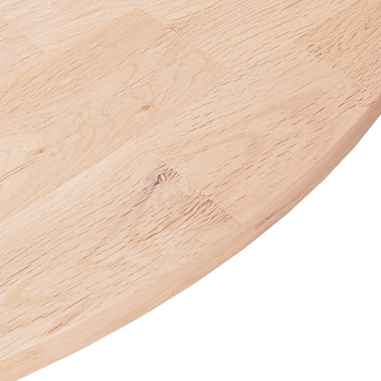 rund bordplade Ø60x1,5 cm ubehandlet massivt egetræ