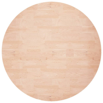rund bordplade Ø70x1,5 cm ubehandlet massivt egetræ