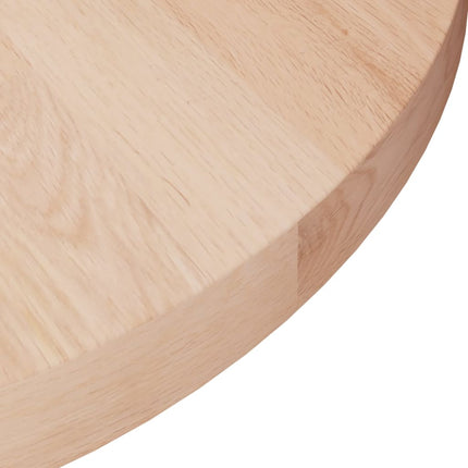 rund bordplade Ø50x2,5 cm ubehandlet massivt egetræ
