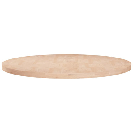 rund bordplade Ø80x2,5 cm ubehandlet massivt egetræ