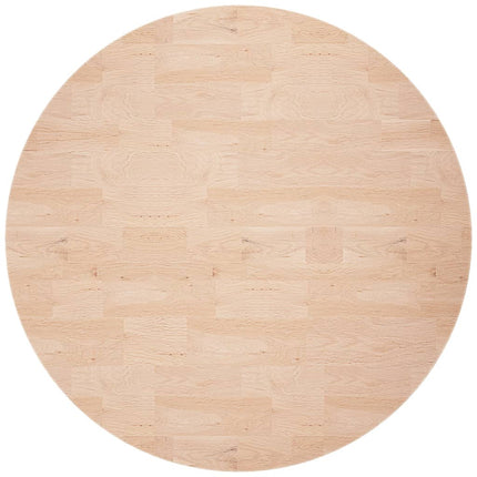 rund bordplade Ø80x2,5 cm ubehandlet massivt egetræ