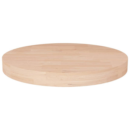 rund bordplade Ø30x4 cm ubehandlet massivt egetræ