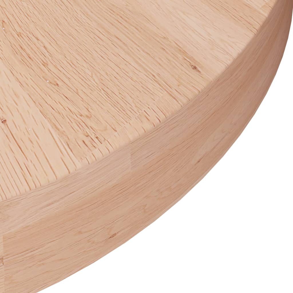 rund bordplade Ø50x4 cm ubehandlet massivt egetræ