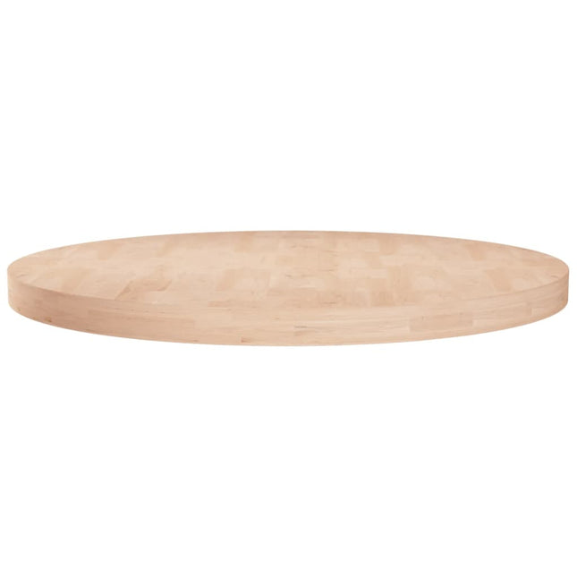 rund bordplade Ø60x4 cm ubehandlet massivt egetræ