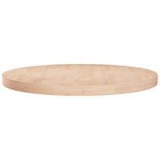 rund bordplade Ø60x4 cm ubehandlet massivt egetræ