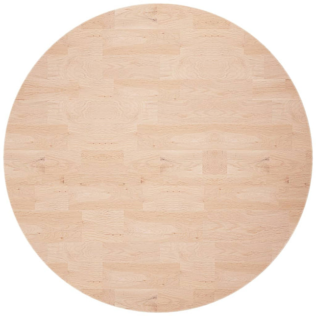 rund bordplade Ø60x4 cm ubehandlet massivt egetræ