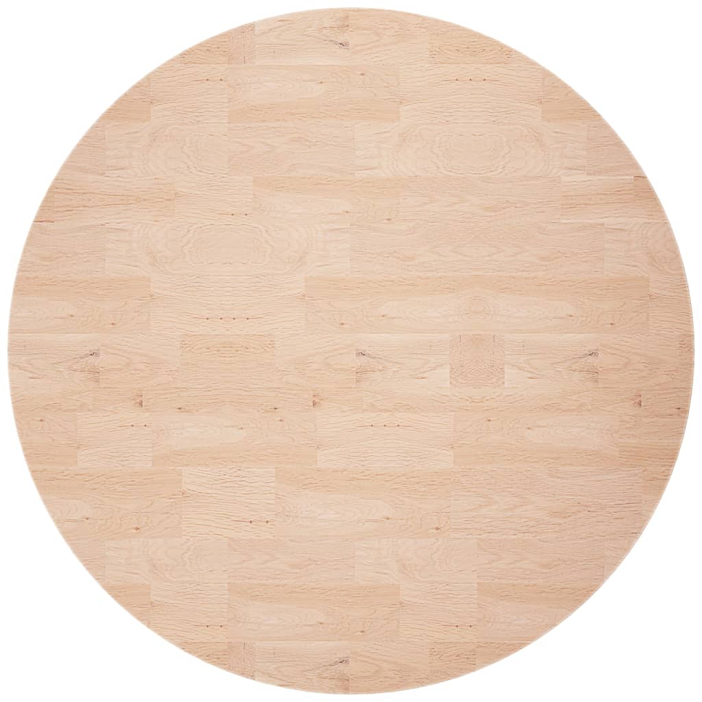 rund bordplade Ø60x4 cm ubehandlet massivt egetræ
