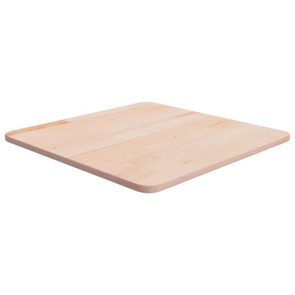 firkantet bordplade 50x50x1,5 cm ubehandlet massivt egetræ