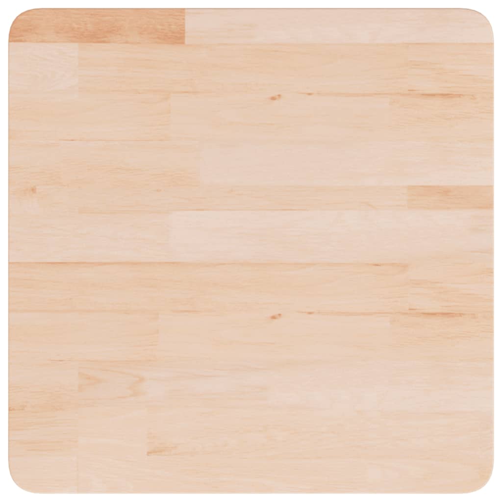 firkantet bordplade 50x50x1,5 cm ubehandlet massivt egetræ
