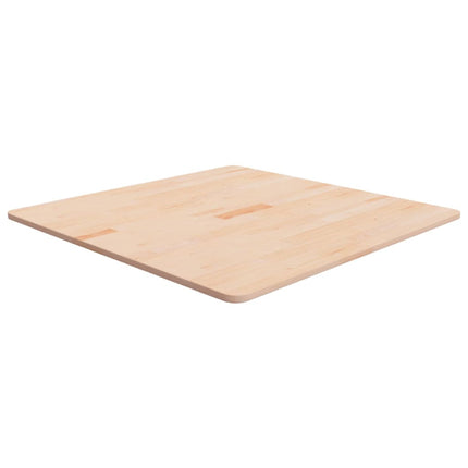 firkantet bordplade 80x80x1,5 cm ubehandlet massivt egetræ