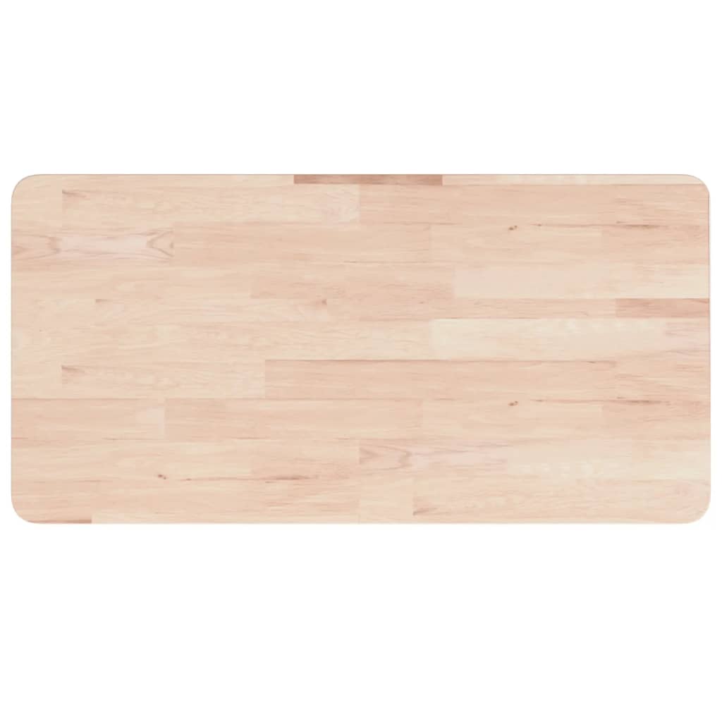 bordplade til badeværelse 80x40x1,5 cm massivt træ ubehandlet