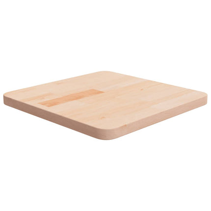 firkantet bordplade 40x40x2,5 cm ubehandlet massivt egetræ