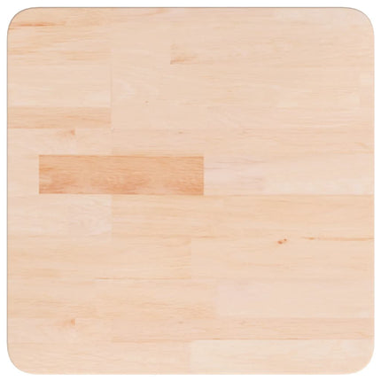 firkantet bordplade 40x40x2,5 cm ubehandlet massivt egetræ