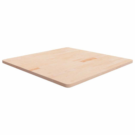 firkantet bordplade 90x90x2,5cm ubehandlet massivt egetræ