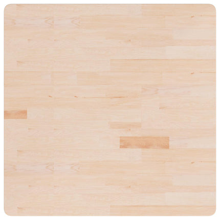 firkantet bordplade 90x90x2,5cm ubehandlet massivt egetræ