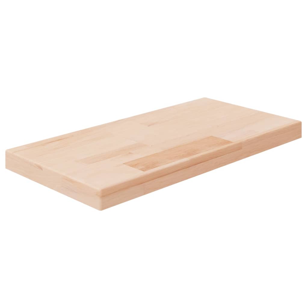 hyldeplade 40x20x2,5 cm ubehandlet massivt egetræ