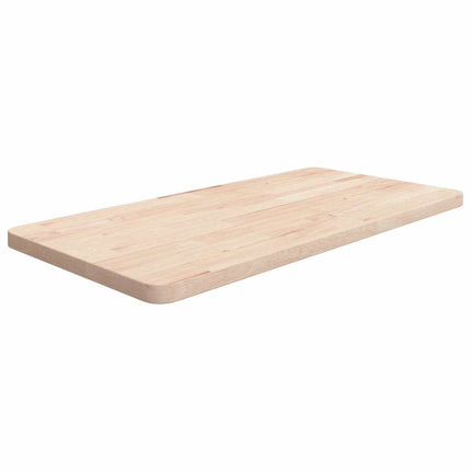 bordplade til badeværelse 80x40x2,5 cm massivt træ ubehandlet