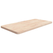 bordplade til badeværelse 80x40x2,5 cm massivt træ ubehandlet