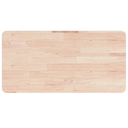 bordplade til badeværelse 80x40x2,5 cm massivt træ ubehandlet