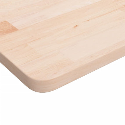 bordplade til badeværelse 60x40x2,5 cm massivt træ ubehandlet