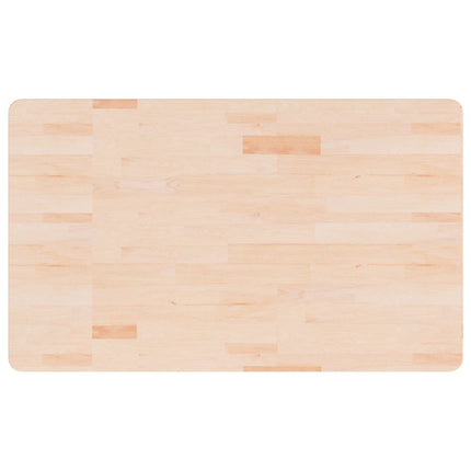 bordplade til badeværelse 100x60x2,5 cm massivt træ ubehandlet
