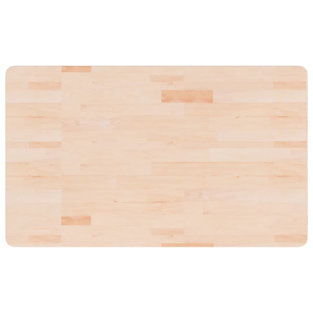 bordplade til badeværelse 100x60x2,5 cm massivt træ ubehandlet
