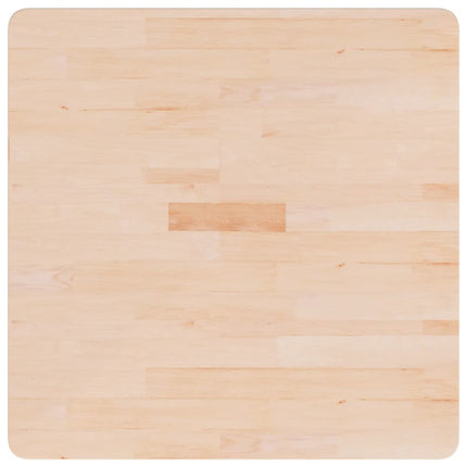 firkantet bordplade 70x70x4 cm ubehandlet massivt egetræ