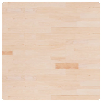 firkantet bordplade 90x90x4 cm ubehandlet massivt egetræ