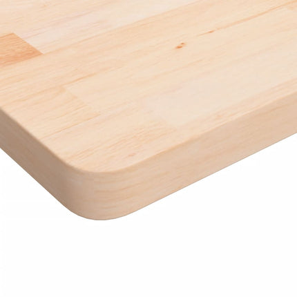 firkantet bordplade 90x90x4 cm ubehandlet massivt egetræ