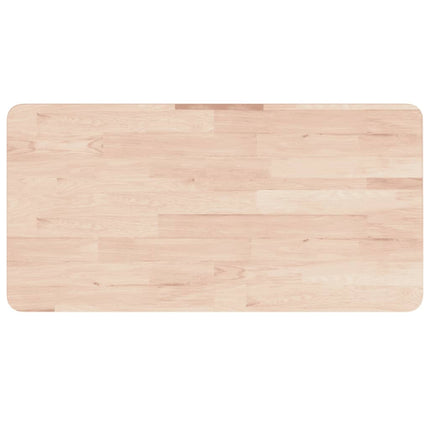 bordplade til badeværelse 100x60x4 cm massivt træ ubehandlet