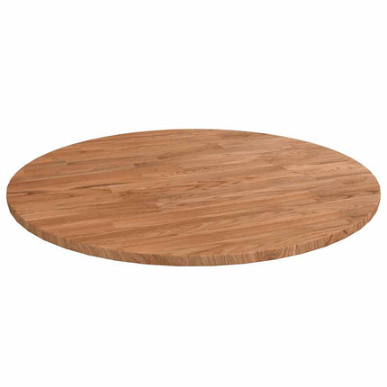 rund bordplade Ø50x1,5 cm behandlet massivt egetræ lysebrun