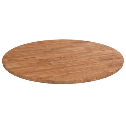 rund bordplade Ø60x1,5 cm behandlet massivt egetræ lysebrun