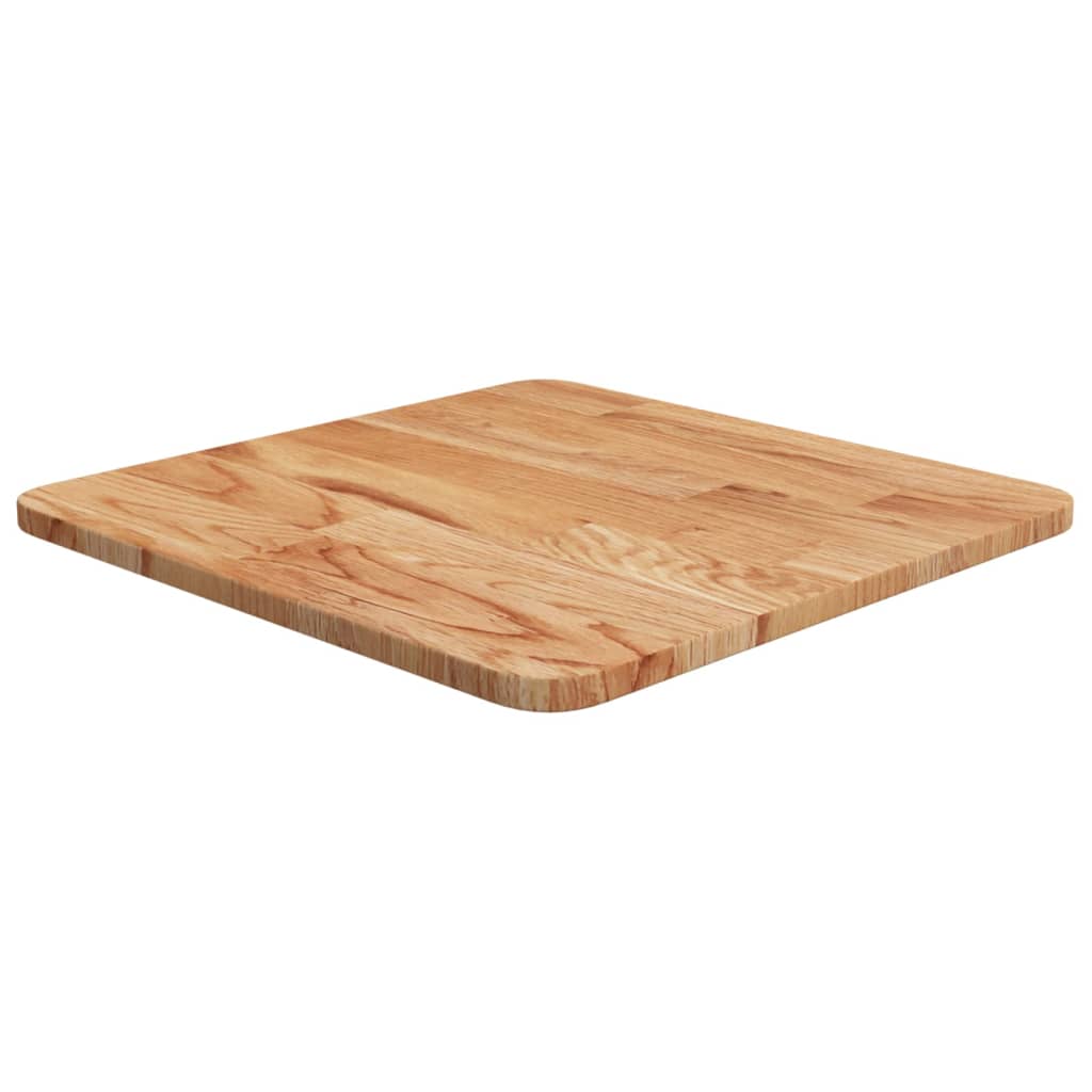 Firkantet Bordplade 40x40x1,5 Cm Behandlet Massivt Eg Lysebrun - Vidaxl
