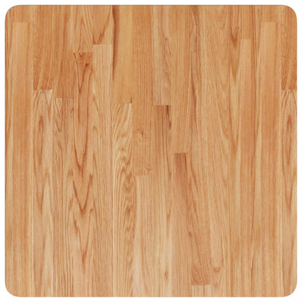 firkantet bordplade 60x60x1,5 cm behandlet massivt eg lysebrun