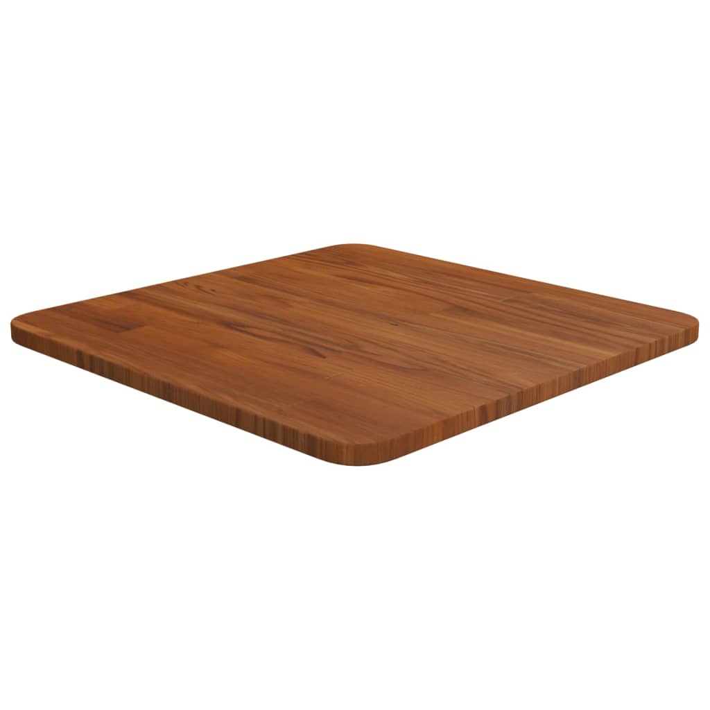 Firkantet Bordplade 40x40x1,5 Cm Behandlet Massivt Eg Mørkebrun - Vidaxl